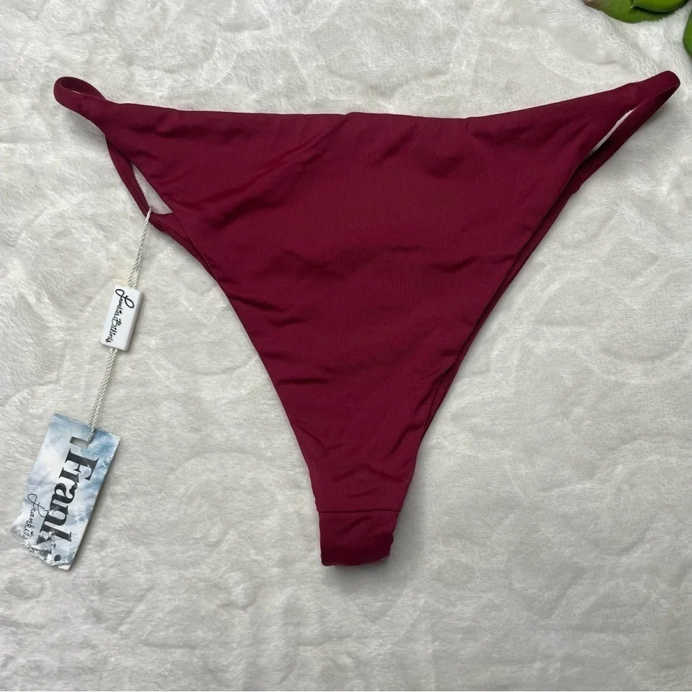 Frankies Bikinis x Revolve New Marley Bikini Top & Shiloh Bikini Bottom Maroon